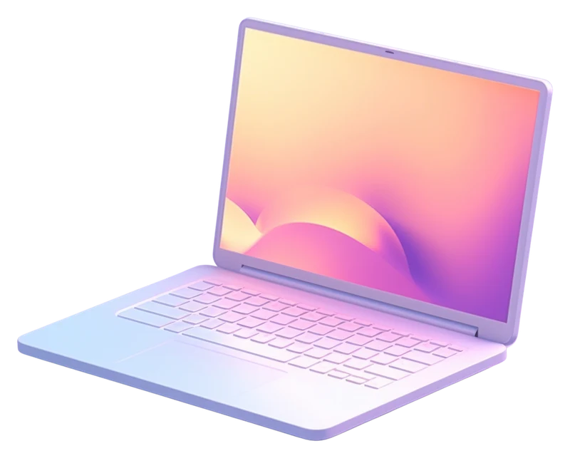 Picture of an open laptop